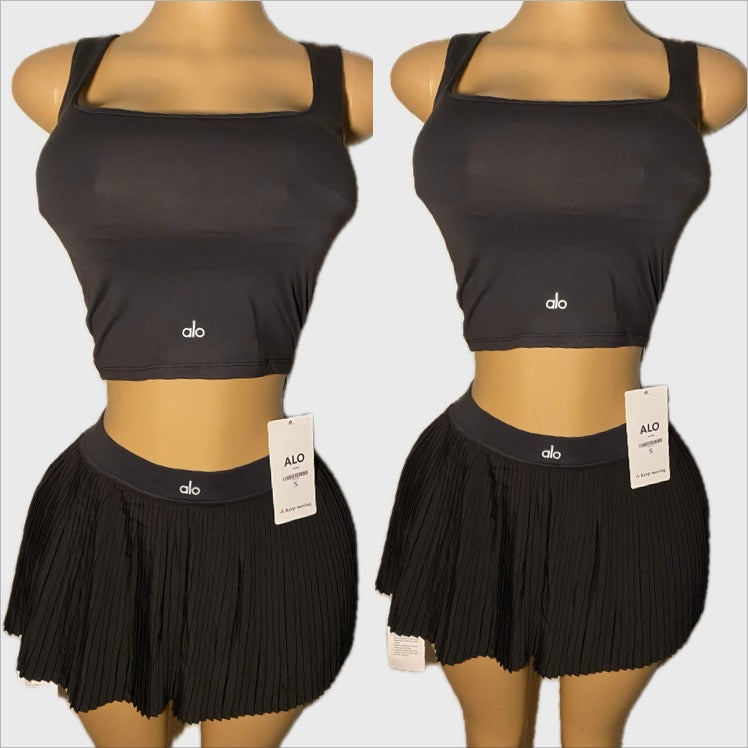 Alo Active Pleaded Skirt Set