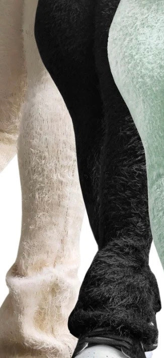 Stacked Fuzzy Pants