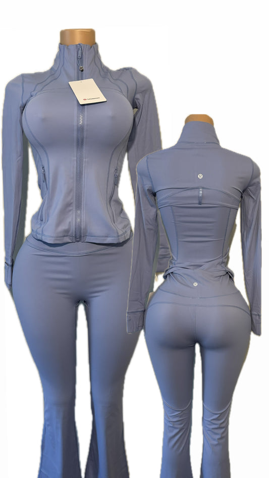 Lulu Powder Blue Long Flare Pants