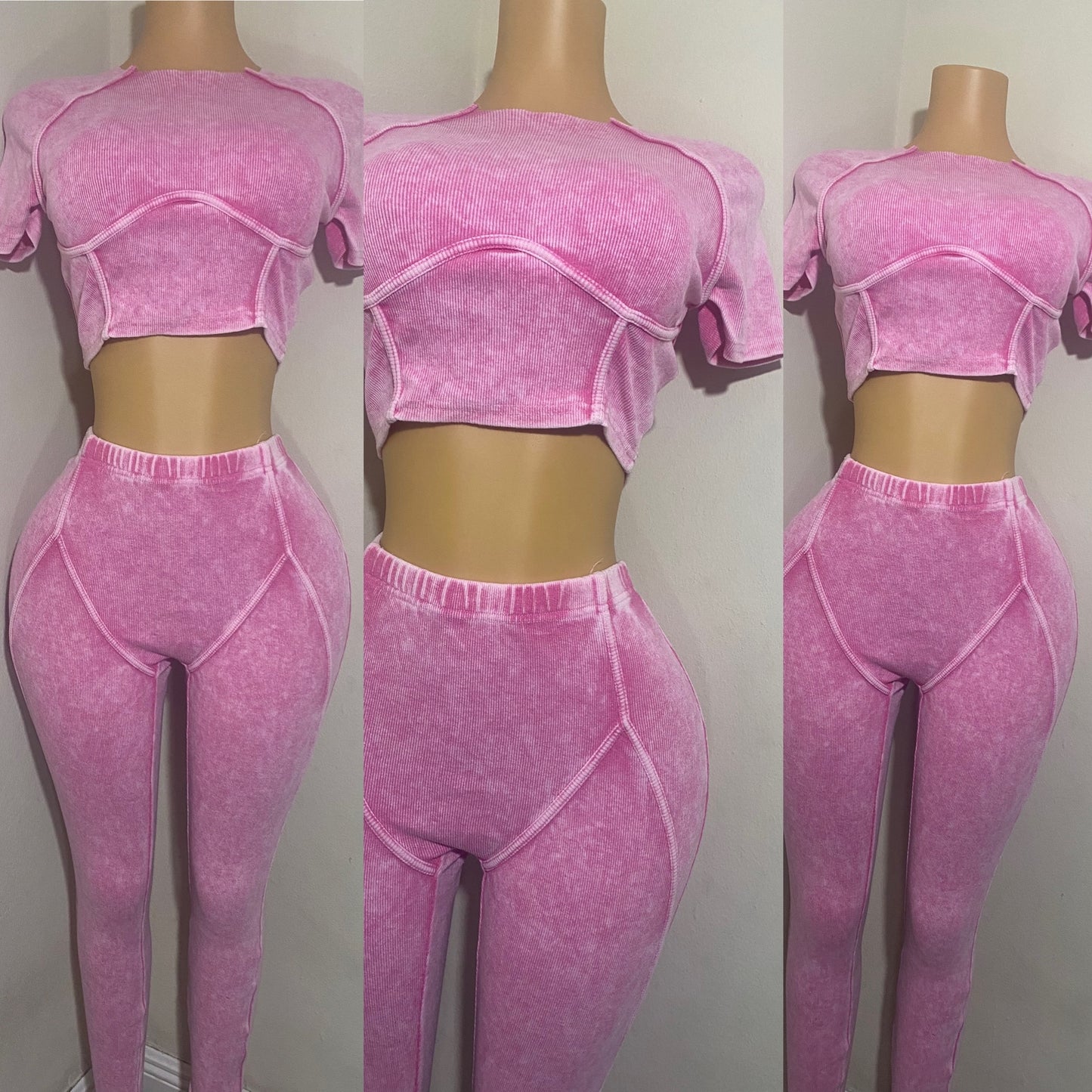 Acid Ribbed Two Piece Set